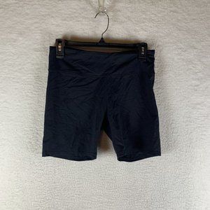 Body Biker Shorts Women's Large Black Cotton Stretch‎ Elastic Waist Pull On 7540